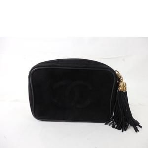 Chanel Black Shoulder Chain Bag Fringe Cocomark